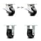 Service Caster 4 Inch Kingpinless Phenolic Wheel Caster Brakes and Swivel Locks 2 Rigid, 2PK SCC-KP30S420-PHR-SLB-BSL-2-R-2 - alternate 1